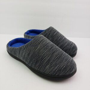 Rockdove Mens Size S 7-8 Two Toned Dark Gray Knitted Slip On Mule Loafer Slipper